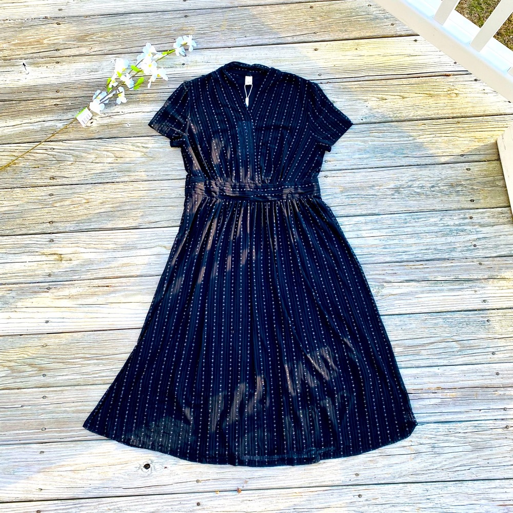 Black dress with silver stripes - Formal/wedding